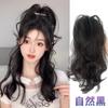(Rabo de cavalo de rolo de fonte) moda feminina net peruca de onda grande vermelha rabo de cavalo invisível sem costura scratch clip extensão de cabelo fofo