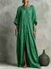 2026 Sitios Web Independientes Europeos y Americanos Amazon Aliexpress Vestido Casual Irregular de Largo Lateral con Cuello Redondo y Largo hasta el Suelo de Primavera y Verano
