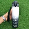 Taza de Agua Deportiva de Plástico Tritan Resistente a Altas Temperaturas, Gran Capacidad 1000ml, Taza Espacial para Fitness, Portátil