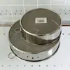 Acero Inoxidable 304 Espesado Tamizador de Harina Manual Redondo Bandeja Tamizadora de Harina Taza Tamizadora de Harina Herramienta de Cocina Malla Tamizadora de Harina