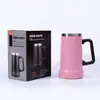 Taza de cerveza estilo brasileño de gran capacidad 304 de acero inoxidable de doble pared con aislamiento al vacío de 24 oz con asa, logo personalizable