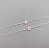 Pulsera de Plata de Ley S925 Nueva Pegamento Gotas Linda Estrella de Mar Rosa Pulsera para Bebé Joyería de Plata para Niños Outlet de Fábrica