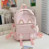 Mochila Feminina Estilo Campus 2026, Mochila Escolar Fofa de Gato para Aluno do Ensino Fundamental, Mochila Leve para Viagem Estilo Soft Girl