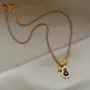Colar com Pingente de Cabacinha de Olho de Tigre e Zircônia Design de Nicho de Luxo Leve Corrente para Clavícula Moda Retro Joias Maillard