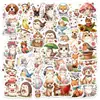 Set Transfronterizo de 50 Piezas de Pegatinas Creativas de Animales Lindos de Dibujos Animados Curativos, Pegatinas Decorativas Cálidas para Botellas de Agua y Tablets, Nuevas Pegatinas Impermeables