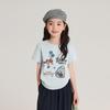 Pudding Roupas Infantis Verão Menina Gola Redonda Manga Curta 2025 Verão Novo Infantil Combinação Livre Casual Desenho Animado Camiseta