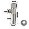 Válvula angular acero inoxidable 304 para pared alargada doméstica engrosada una entrada dos salidas boca larga doble interruptor T