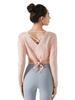Ropa de Yoga Tops de Manga Larga Burnout Ningbo Yuancheng para Mujer Fitness Pilates Deportes Mujeres Embarazadas Blusa Holgada Primavera y Otoño