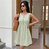 Vestido de tirantes sin mangas fruncido estilo europeo y americano transfronterizo de Amazon para mujer 2026 Nuevo Vestido Casual Holgado de Verano