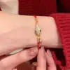 Luz Atmosférica de Ano Novo Vento de Luxo Leve Espírito Serpente Pulseira de Corda Vermelha Nicho Temperamento de Alto Nível Personalidade Única Pulseira Versátil