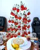 Casa del Árbol de Manzana de Cristal Regalo de Inauguración Decoración de Árbol de Cristal Adornos Esenciales Regalos de Inauguración Práctico