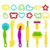 Traje DIY transfronterizo de 20 piezas para niños, arcilla de colores creativa, moldes de animales de colores, rodillo, rodillo, traje de 24 tipos de herramientas