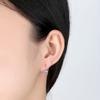 Pendientes Redondos de Circonita Coloridos de Verano Nuevos Japoneses y Coreanos 2026, Pendientes de Estilo Minimalista de Moda de Lujo Ligero para Mujer