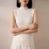 Chaleco acanalado sin mangas de corte ajustado para llevar sobre otras prendas, moderno, nuevo estilo coreano minimalista, para mujer, principios de otoño 2026