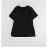 Blusa Decote V Manga Curta Comprimento Médio Solta Fenda Lateral Tamanho Extra Grande para Gordinha 2387