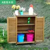 Almacenamiento de Gabinete de Zapatos de Madera Maciza para Exteriores al por Mayor Gabinete de Almacenamiento Puerta de Villa Protección Solar Impermeable Caja de Herramientas para Patio Balcón de Jardín Artículos Varios