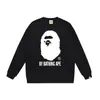 Comercio exterior transfronterizo marca de tendencia estilo japonés BAPE cabeza de tiburón estampado de letras unisex sudadera con cuello redondo colección