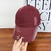 Nuevo Top Suave de Algodón Lavado con Degradado de Color para Primavera y Otoño, Gorra de Béisbol Rota para Mujeres que Muestran la Cara, Gorra de Pato Pequeña Casual para Parejas, para Hombres