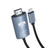 Cabo de dados de liga de alumínio tipo C para HDMI para celular e notebook conectado ao monitor de TV 4K plug and play