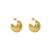 Brincos de Bola Dourada em Semicírculo Espessos em Forma de C Vazados Minimalistas 2026 Novos Brincos de Esfera Irregular Tendência Moda para Mulheres