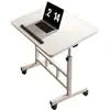 Mesa de Ordenador Móvil, Mesita de Noche para Dormitorio en Casa, Escritorio Perezoso, Mesa Pequeña, Mesa de Estudio Simple, Mesa Elevable Operada Manualmente