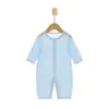 Macacão de Verão para Bebê, Flor Queimada, Roupão Jacquard Fino para Bebês Masculinos e Femininos, Roupa para Ar Condicionado, Roupa para Engatinhar para Recém-Nascido