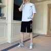 Camiseta Juvenil de Nuevo Estilo para Verano de Manga Corta para Estudiantes de Secundaria Niños Conjunto Deportivo Casual de Moda Conjunto de Dos Piezas