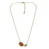 Collar con Colgante de Piedra Ojo de Tigre Estilo Melard Transfronterizo para Mujer, Accesorios de Alta Gama, Lujo Ligero, Nicho, Cadena Versátil para Suéter