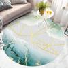 Alfombra redonda para sala de estar, alfombra de noche para dormitorio infantil, resistente a las manchas, tapete para pies de cesta, tocador, silla de ordenador, alfombra de suelo, lujo ligero, simple
