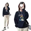 Sudaderas de otoño e invierno para mujer, estilo holgado y fino, adecuadas para figuras petite, tops básicos de moda, estilo europeo y americano versátil