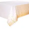 Amazon mantel de fiesta de cumpleaños de boda de lunares rosa azul negro bronceador mantel desechable de PEVA