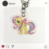 Chaveiro de Acrílico My Little Pony Bolsa Pingente Fofo Pingente Decorativo Chaveiro de Desenho Animado de Acrílico Pônei