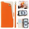 Adecuado para Funda de Teléfono Móvil Iphone18Duo, Funda de Cuero para Mujer Apple 17Pro, 15 con Correa con Patrón de Lichi, Tapa Flip, Funda Protectora