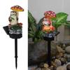 Lámpara solar moderna para exteriores, impermeable, para patio, jardín, con forma de hongo, para balcón, jardín, paisaje, césped, luz nocturna de resina.