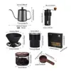 Direto do fabricante: Conjunto de grãos de café para viagem ao ar livre, presente corporativo, caixa de presente com conjunto de café coado à mão de oito peças