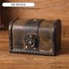 Caja de joyería, joyero, caja de almacenamiento de joyas, caja de almacenamiento de escritorio de madera para artículos diversos, accesorios de tiro antiguos con cerradura