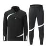 Traje de Entrenamiento de Fútbol de Manga Larga con Media Cremallera, Tablero Ligero, Traje de Apariencia Mismo Estilo para Adultos y Niños, Ropa Deportiva Personalizada para Correr