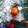 Nuevos aretes acrílicos navideños europeos y americanos para niña, aretes de árbol de Navidad encantadores de dibujos animados, aretes de bastones, aretes de muñeco de nieve