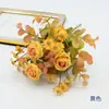 Flores de Manzanilla de Burbuja Artificiales con Bordes Quemados Realistas, Pequeño Ramo de Rosas y Margaritas para Decoración de Bodas y Espacios de Alojamiento
