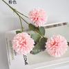 Arreglo Floral Simulado Crisantemo 3 Cabezas Crisantemo Ping Pong Utilería Floral para Boda Decoración Salón de Bodas Flor de Seda Diente de León Venta al por Mayor