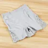 Calça de Segurança de Renda Renda Feminina Shorts de Algodão Puro Seda de Gelo Tamanho Grande Roupa Íntima Leggings de Verão Boxer Anti-reflexo
