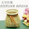 Cesta pequena de bambu para colher chá feita à mão adereços de performance infantil cesta de peixe cesta de bambu atacado fabricantes de Hanfu antigo cesta de bambu