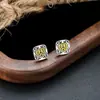 Brincos Cluster de Diamante Cheio de Novo Estilo Transfronteiriços para Homens, Modernos e Versáteis, Brincos de Flor de Íris em Forma de Cruz de Alto Padrão para Mulheres