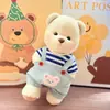 Urso de Pelúcia Articulado Pequeno Urso Fofo Urso Lina Roupas para Urso Médio Substituição Terno Vermelho Cibernético Chapéu de Tubarão