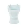 Top de tirantes Pure Desire Hot Girl con cuello cuadrado, doble capa, cintura fruncida plisada para mujer, nuevo camisole de verano ajustado sin mangas