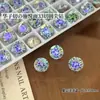Brillantes Pedrería K9 Puntiaguda para Uñas, Pedrería Redonda de Alta Calidad de 8 mm, Pedrería en Racimo, Pedrería Colorida de Corte de 33 Caras