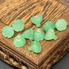 Esculturas de lótus de jade Dongling natural 12*11mm feito à mão diy pulseira colar brincos material de grampo de cabelo antigo atacado
