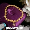 Colar Borboleta Flor Rosa Blush Cravejado de Diamantes Pedra Preciosa, Novo Estilo Chinês Pulseira de Olho de Tigre Multi-Pedras Cristal, Venda por Atacado a Partir de Uma Peça