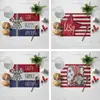 Jogos Americanos Impressos Digitalmente para Festas de Feriado Transfronteiriças, Decorações de Mesa, Resistentes a Manchas, Isolantes Térmicos, Jogos Americanos de Linho para Mesa, Personalizados com Seu Próprio Design, Atacado