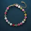 Joyería Popular Europea, Americana, Japonesa y Coreana Sencilla y de Moda, Corazón de Cristal Exquisito, Collar Versátil, Cadena para Clavícula, Joyería Cultural y Creativa
